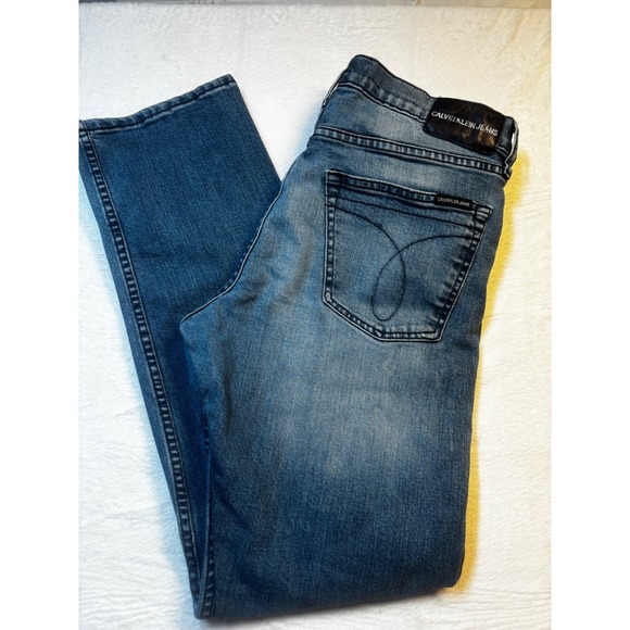 Calvin Klein Other - Calvin Klein Mens Jeans Straight Thrashed 34x31.5 Medium Wash Distressed‎